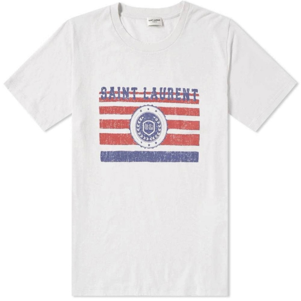 Saint Laurent AUTHENTIC T-Shirt. Vintage-inspired. Size XS, oversized fit.Unisex